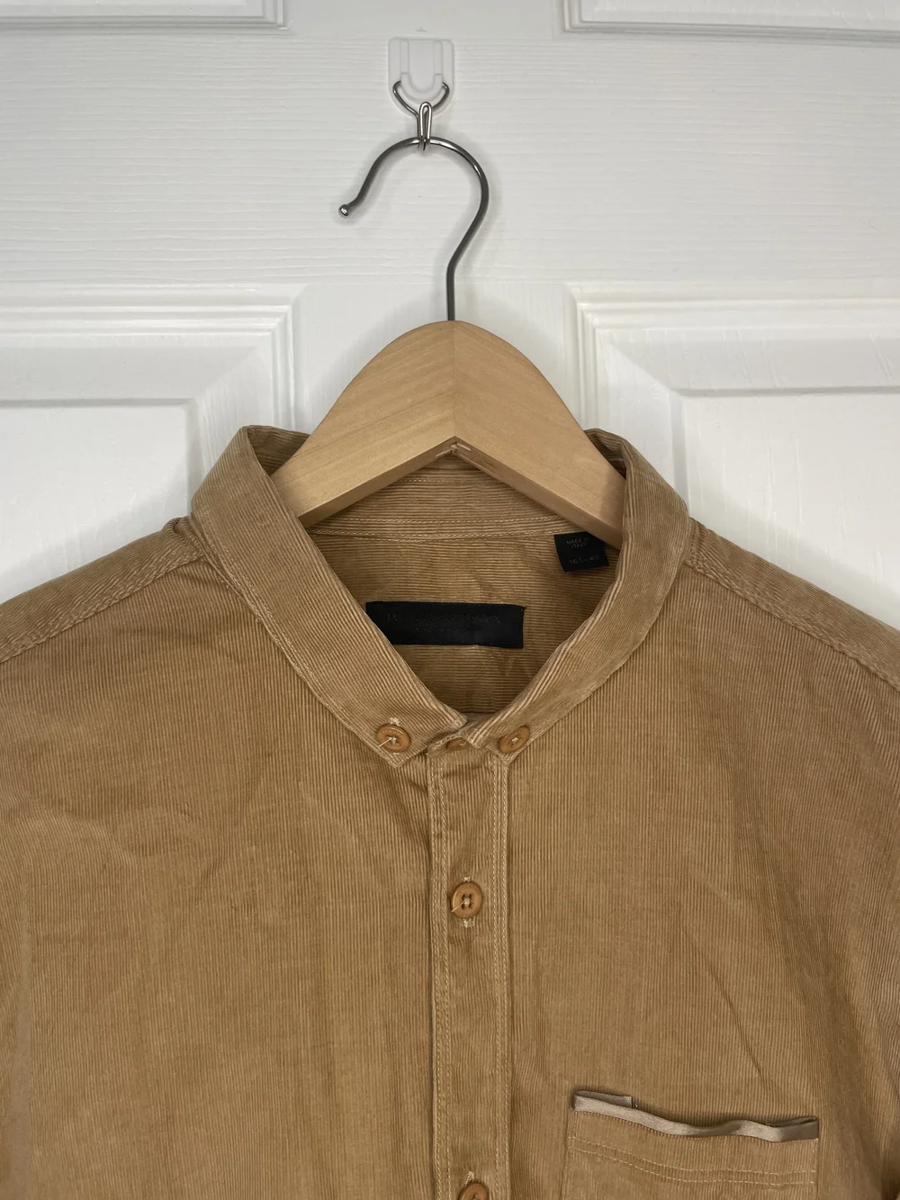 Burberry Cotton Men's Tan Brown Button-Down Casual Shirt Size 16.5
